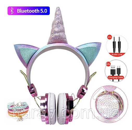 Беспроводные наушники со стразами Bluetooth единорог., цена: 890 ...