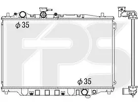 Радіатор Mazda 626 88-92 (GD) 88-96 (GV) виробник FPS