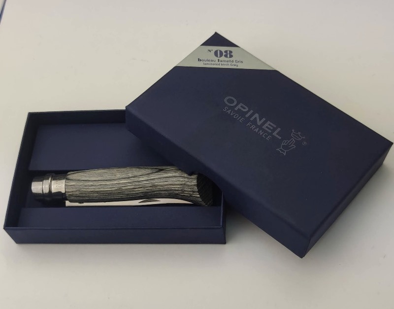Ніж Opinel №8 Laminated Birch Grey (002389)