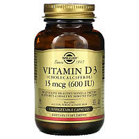 Витамин Д3 15 мкг 600 IU Solgar Vitamin D3 (Cholecalciferol) 120 растительных капсул