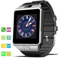 Наручные взрослые смарт часы телефон Smart Watch DZ09, Smart Watch с sim-картой и sd картой серые OLP