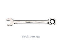 Ключ ріжково-накидний YATO з тріщаткою : CrV, М= 15 мм, L= 200 мм [10/50/100]