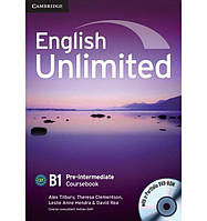 Книга English Unlimited Pre-Intermediate Coursebook with e-Portfolio DVD-ROM (9780521697774) Cambridge University Press