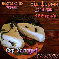 Козий сыр "Халлуми", "молодой" Вес любой - Козий сыр для гриля и жарки с мятой от Фермы "Ladni Kozi"
