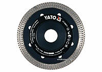 Диск відрізний алмазний по гресу, склу, кераміці YATO Ø=115x1.6x10x22.2 мм,в мокрому і сухому режимі