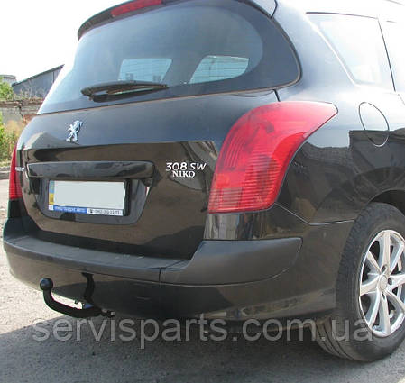 Фаркоп Peugeot 308 SW 2007-2014 (Пежо 308 універсал) без подрізу бампера, фото 1