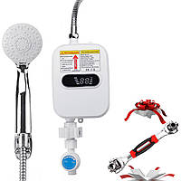 Термостатический проточный мгновенный водонагреватель 3500w Delimano1 с экраном и душем + Ключ Universal SLV