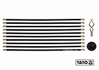 Прути гнучкі, сполучні, для очищення каналізації YATO: Ø=20мм, l=93см, з 2 наконечниками, 10 шт [8]