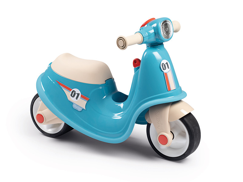Дитячий толокар-скутер, беговел Smoby Блакитний 721006