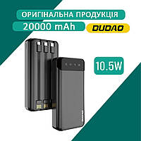 Power Bank Dudao K6 Pro 20000mAh + cable Type-C/Micro/Lightning Black (Код товару:24410)