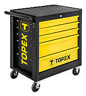 Topex 79R501 Тележка для инструмента TOPEX, 5 ящиков, 680x460x825 мм, до 280 кг, стальной корпус Bautools -