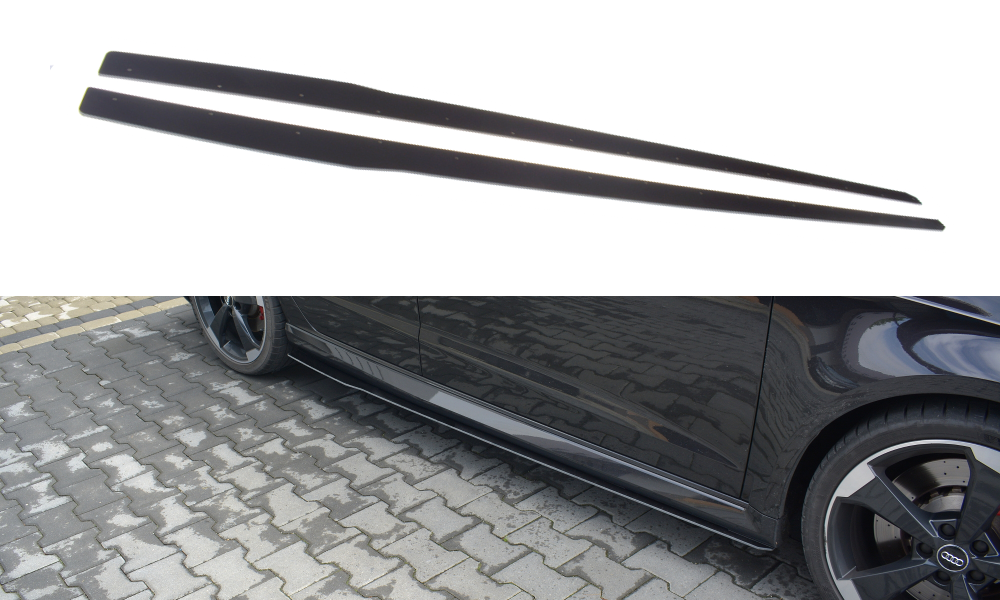 Пороги Audi RS3 8V Sportback (17-20) тюнінг обважнення спідниця елерон (Racing V1)