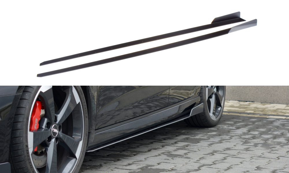 Пороги Audi RS3 8V Sportback (17-20) тюнінг обвіс спідниця елерон (Racing V2)