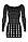 Сукня Obsessive Rocker dress Чорний S \ M, Черный, S/M, фото 2