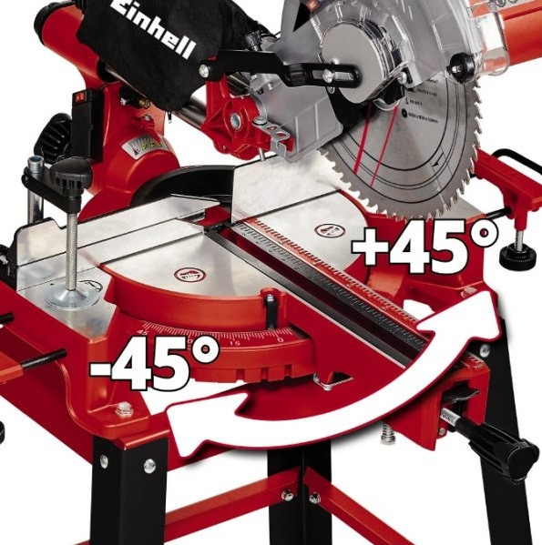 Einhell Пила торцовочная TC-SM 2531/2 U, 1900Вт, диск 254x30x2,8мм, 4800 об/мин, 17.76кг Bautools - Всегда - фото 6 - id-p1789148132