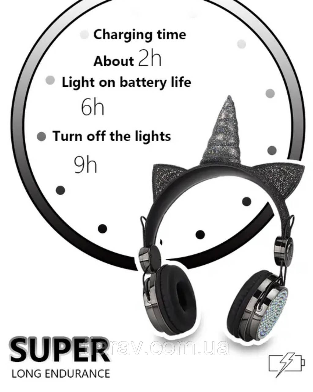 Навушники Bluetooth бездротові зі стразами, навушники бездротові для ...