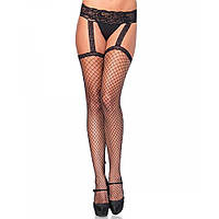 Панчохи із підв'язками із заднім швом Backseam Garterbelt Stockings O/S Leg Avenue