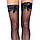 Панчохи з мереживом та бантом Leg Avenue One Size Bunny Sheer Thigh High, чорні, фото 2