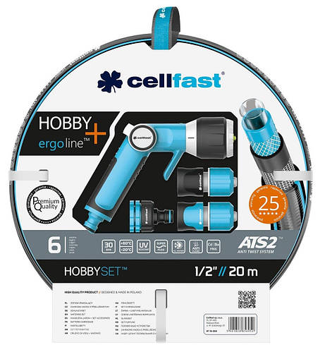 Купить Cellfast Набор для полива HOBBY ATS2 , 1/2 , 20м с оросителем и ...