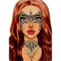 Маскарадна наклейка з коштовностями Leg Avenue Masquerade face jewels sticker O/S