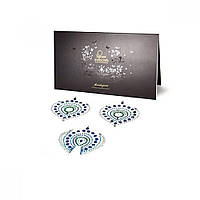 Прикраси для грудей та бікіні зі стразами Bijoux Indiscrets Flamboyant смарагдово-блакитний