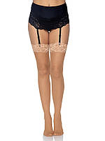 Панчохи з мереживом One Size Alix Sheer Thigh High Stockings від Leg Avenue, бежеві