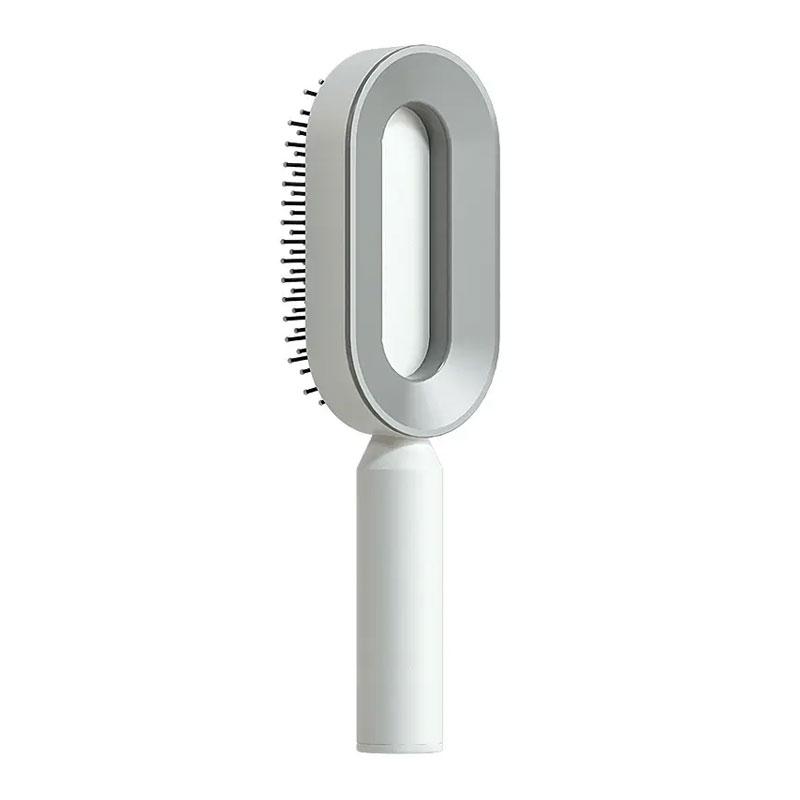 Професійна масажна щітка для розплутування волосся (біла)