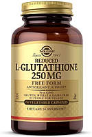 L-глутатион 250 мг Solgar, Reduced L-Glutathione 250 mg, 60 растительных капсул