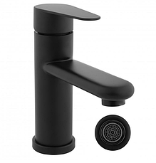 Змішувач для раковини (умивальника) YOKA SENA 24 BLACK чорний *, фото 4