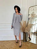 Жіноча весняна сукня з кофтою в рубчик новинка 2023, фото 3