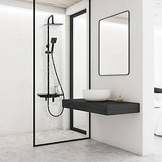 Душовий гарнітур YOKA OSLO 25 BLACK з виливом *, фото 3