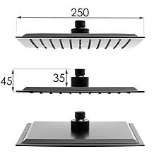 Душовий гарнітур YOKA OSLO 25 BLACK з виливом *, фото 6