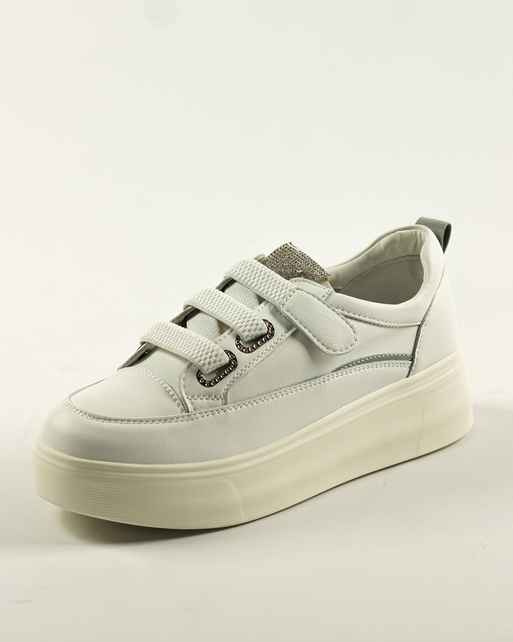 Кеди на липучці Prima d'Arte 958761 38 Білі шкіра 36