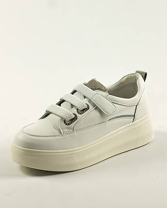 Кеди на липучці Prima d'Arte 958761 38 Білі шкіра 36, фото 1