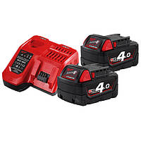 Энергокомплект Milwaukee M18 NRG-402 (В4 2шт; з/у M12-18FC)