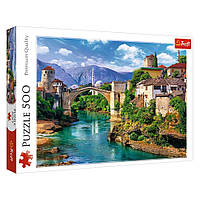 Пазлы "Старый мост в Мостарии" / Босния и Герцеговина Trefl 37333TF, 500 элементов, Land of Toys
