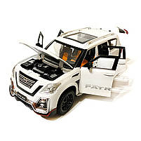 Іграшкова машинка металева Nissan Patrol (Ніссан) «АвтоЕксперт», біла, батар., світ, звук, відкр.двері, від 3 р., 21*9*9см., фото 4