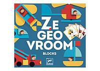Настольная игра Djeco Набор деревянных геометрических фигур Ze Geo Vroom (DJ06436)