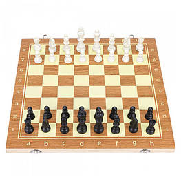 Настільна гра 3в1 шахи, шашки, нарди, 39х39 см, дерево
