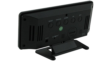 Годинник мережевий VST-888-6 LED настільний дзеркальний дисплей дата: вологість USB білий корпус чорний, фото 2