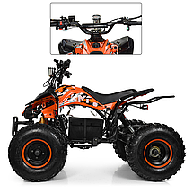 Квадроцикл електричний дитячий підлітковий Profi HB-EATV1000Q2-7 MP3 USB SD акумуляторний помаранчевий, фото 3