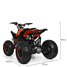 Квадроцикл електричний дитячий підлітковий Profi HB-EATV1000Q2-7 MP3 USB SD акумуляторний помаранчевий, фото 4