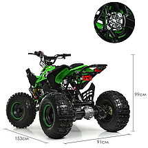 Квадроцикл електричний дитячий підлітковий Profi HB-EATV1000Q2-5 MP3 USB SD акумуляторний зелений, фото 5