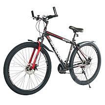 Велосипед гірський SPARK FIGHTER 19 зі сталевою рамою однопідвісний 18 швидкостей із дисковими гальмами 29 дюймів, фото 4