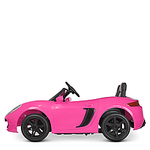 Машина електрична дитяча Bambi Racer M 4055 (MP4)AL-8 Порше на акумуляторі USB електромобіль рожевий, фото 3