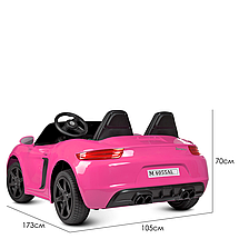 Машина електрична дитяча Bambi Racer M 4055 (MP4)AL-8 Порше на акумуляторі USB електромобіль рожевий, фото 4