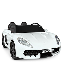 Машина електрична дитяча Bambi Racer M 4055AL-1 Порше на акумуляторі USB електромобіль двомісний білий, фото 3