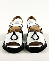 Босоніжки на танкетці Phany 612159 38 Білі шкіра 36, фото 2