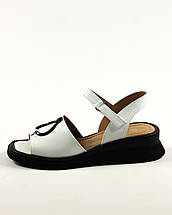 Босоніжки на танкетці Phany 612159 38 Білі шкіра 36, фото 3