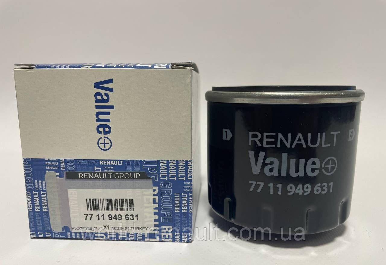 Value+ (Renault) 7711949631 — Оливний фільтр (високий) на Рено Кангу 2 1.5dci K9K